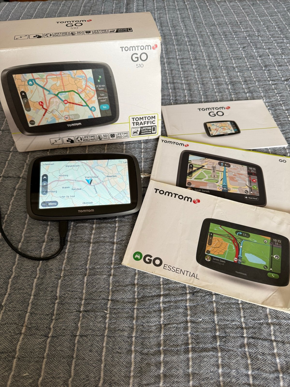 TomTom Go 510 met Lifetime Updates en zuignap €50, Ophalen, Gebruikt