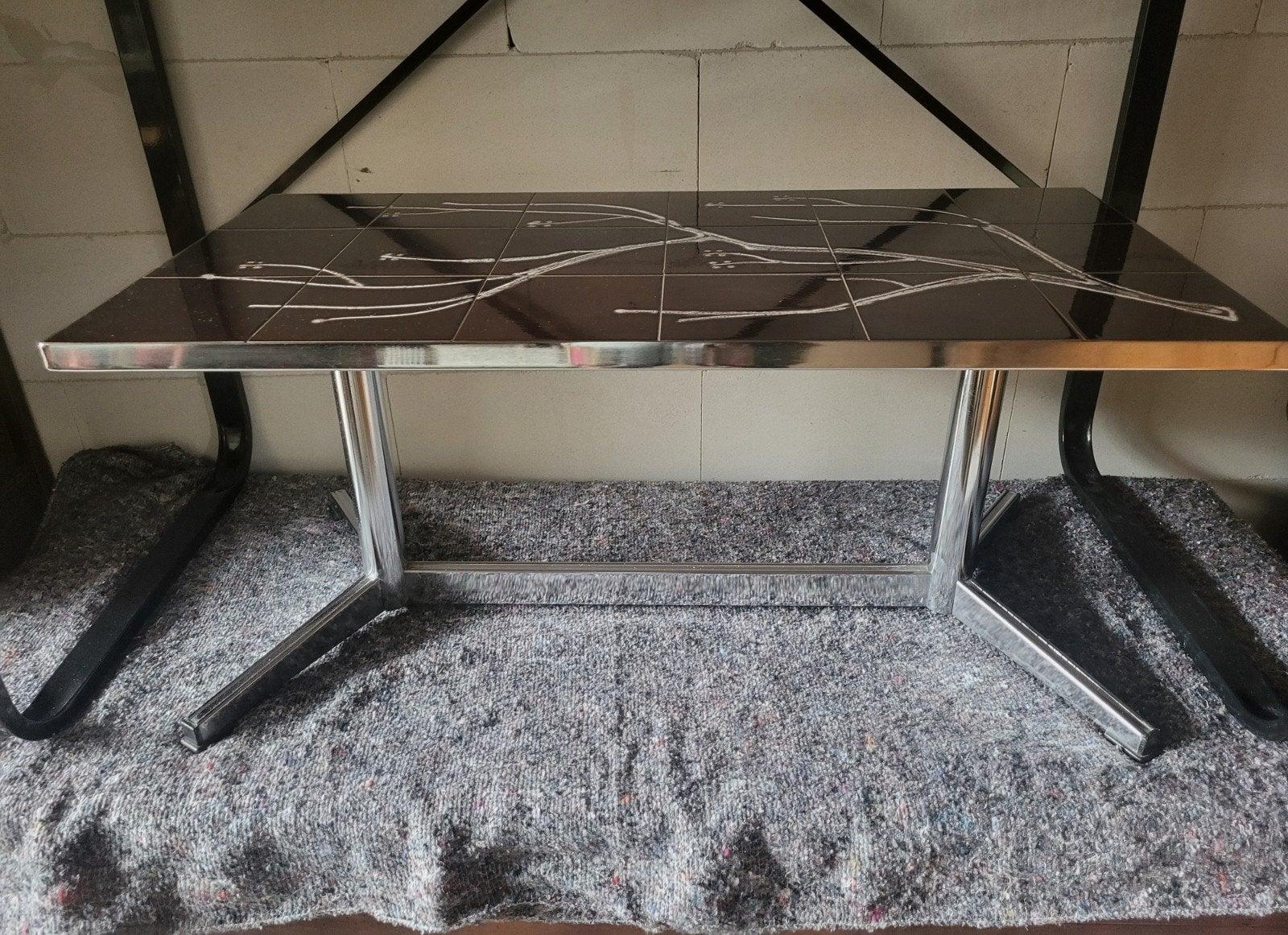 Vintage, retro salon - of bijzettafel, Ophalen, Minder dan 55 cm