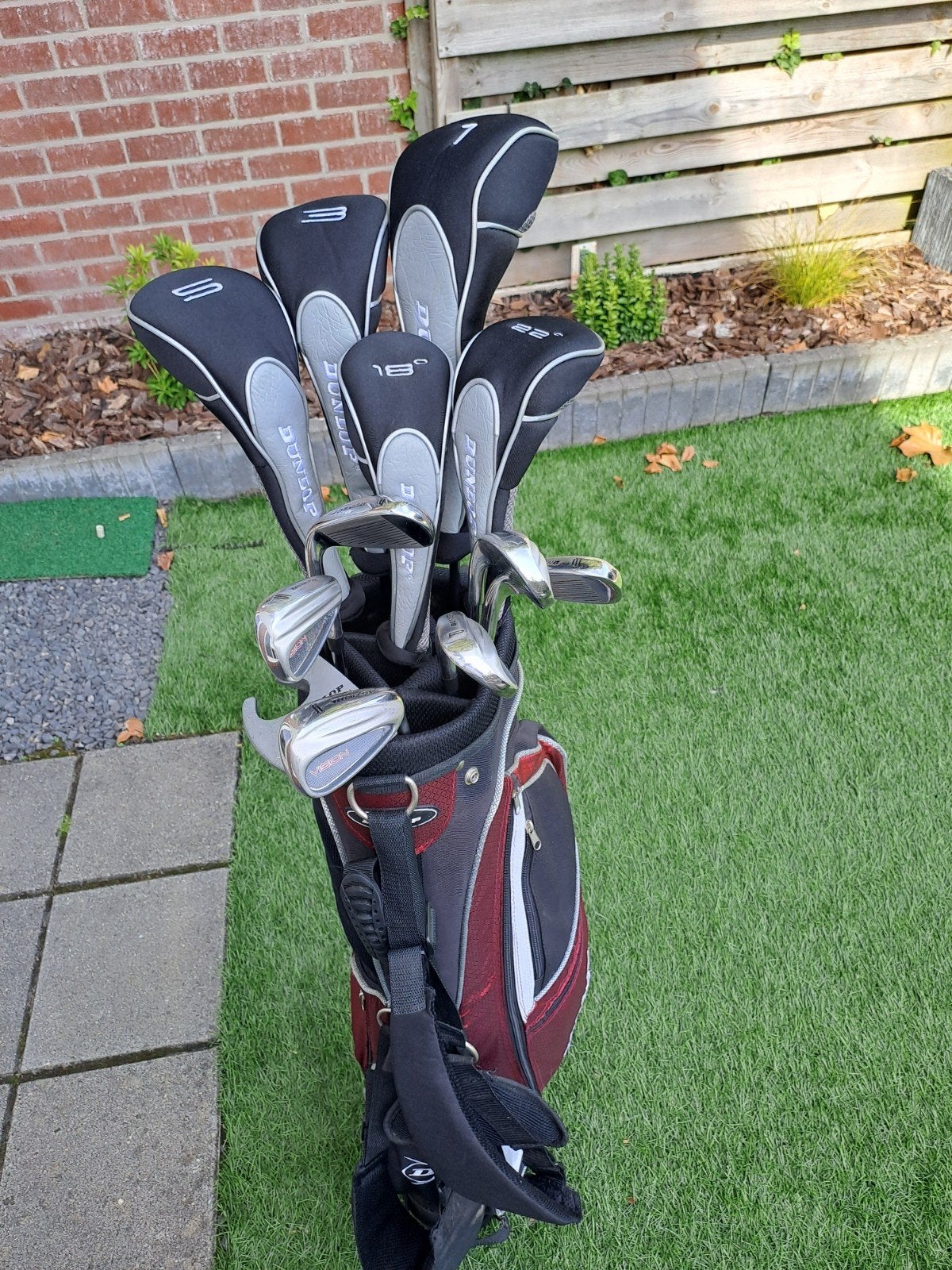 Complete Dunlop Golfset RH standaard ijzers, Ophalen