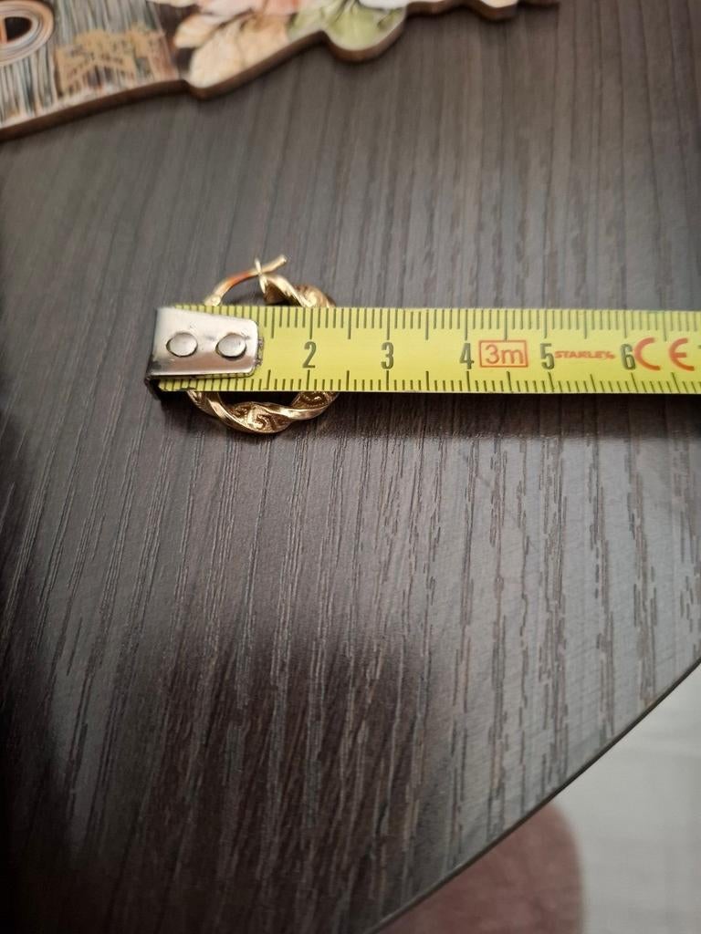 14 Karaat Gouden Oorbellen - Gedraaid Design, Sieraden, Tassen en Uiterlijk, Oorbellen, Hangers, Ophalen of Verzenden, Zo goed als nieuw