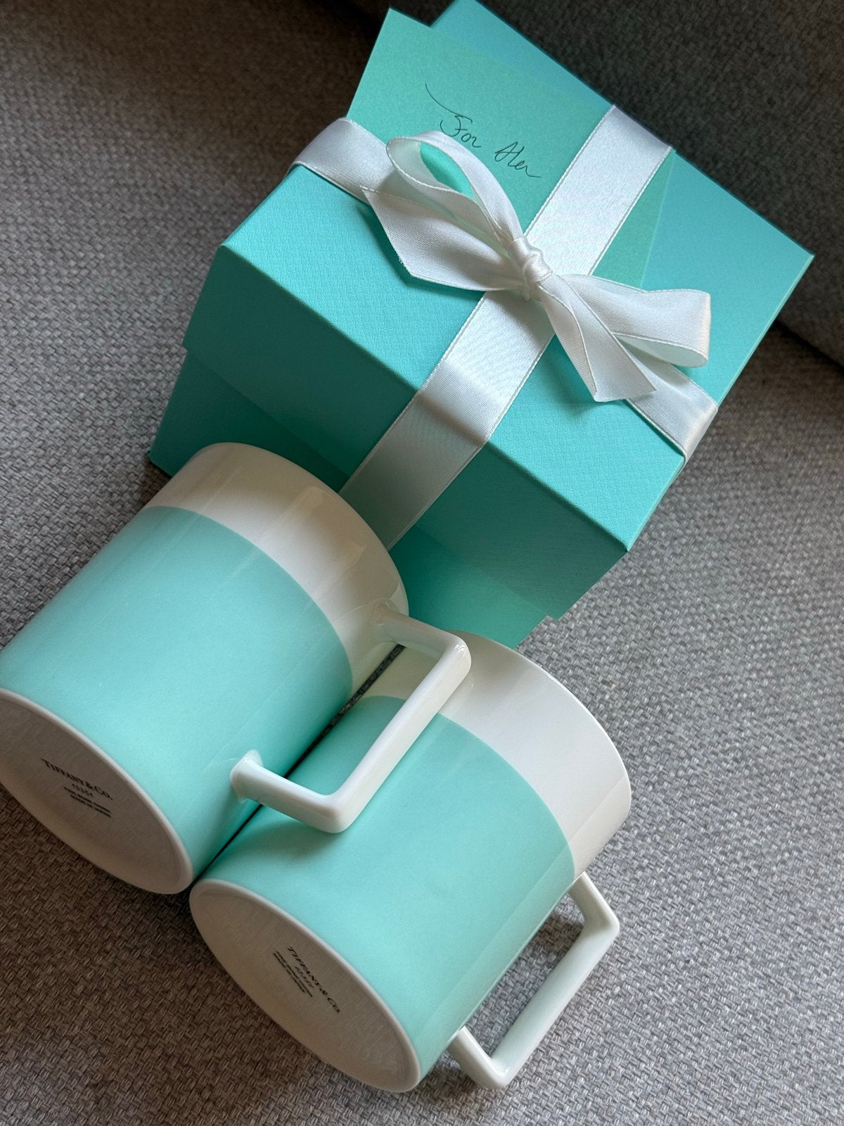 Tiffany & Co. Fine Bone China Mokken origineel; ongebruikt!, Huis en Inrichting, Keuken | Servies, Ophalen, Overige merken, Nieuw