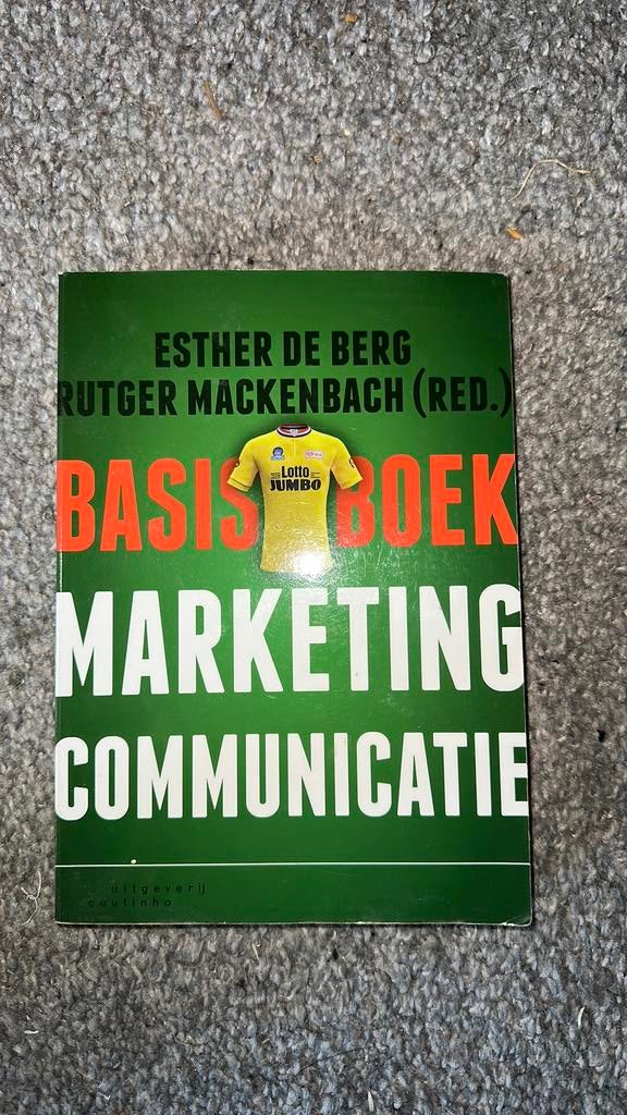 Basisboek marketing communicatie Esther de Berg, Boeken, Ophalen of Verzenden, Zo goed als nieuw, Management