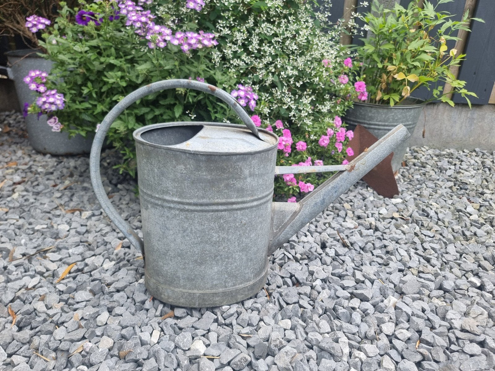 Vintage Zinken Gieter - Decoratief en Functioneel, Ophalen, Gebruikt, Metaal