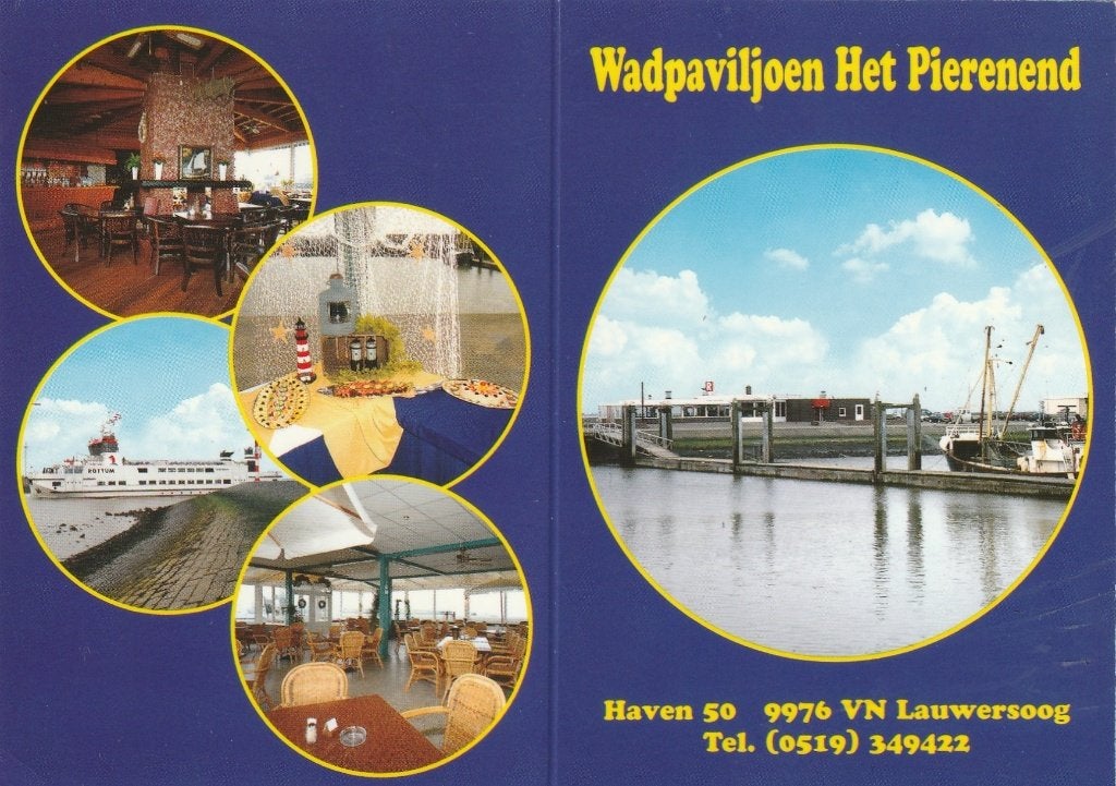 LAUWERSOOG Wadpaviljoen Het Pierenend Reclamekaart, Verzenden, 1980 tot heden, Ongelopen, Groningen