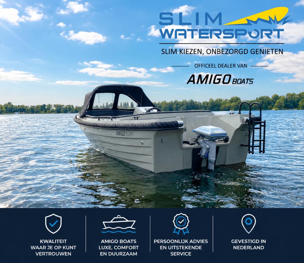 Amigo 550 Prestige Blackline | Elektrische | Demo - model, Watersport en Boten, 35 cm, Zonnedek, Elektrisch, Zo goed als nieuw