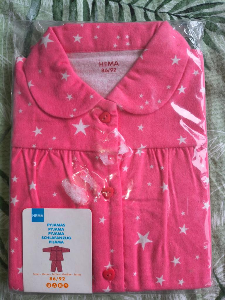 Hema Baby Pyjama Roze met Sterren Maat 86/92 Nieuw, Ophalen of Verzenden, Nieuw, Maat 86