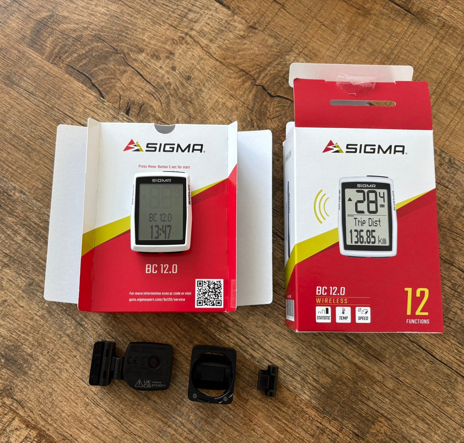Sigma BC 12.0 WL STS fietscomputer, Ophalen of Verzenden, Waterdicht, Zo goed als nieuw