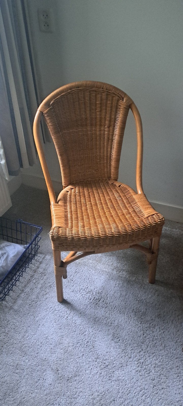 2 rieten stoelen in goede staat, Ophalen, Gebruikt, Twee, Bruin