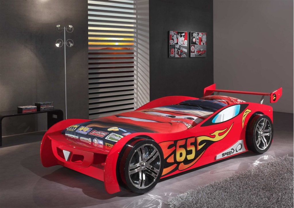 Autobed Le Mans - 90x200 - Rood, Niet ingevuld, Niet ingevuld, Niet ingevuld