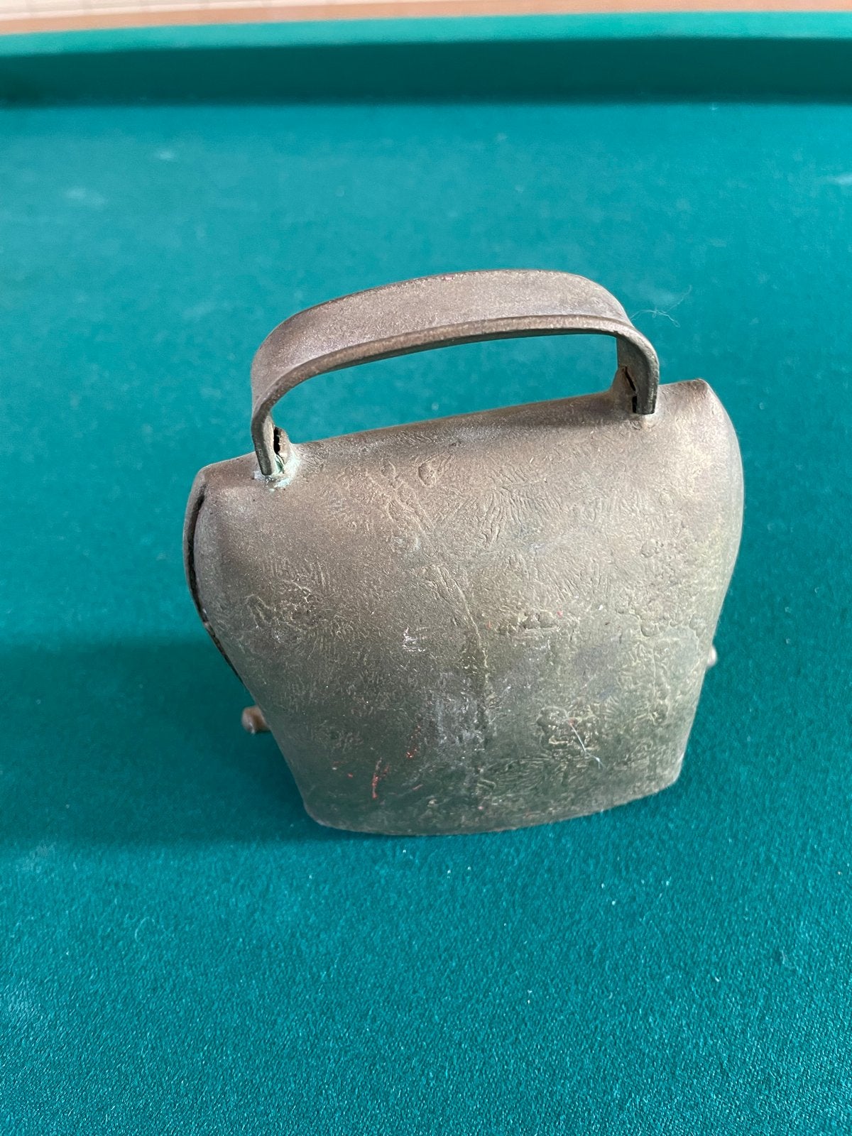 Antieke bronzen koebel met handvat, Ophalen of Verzenden