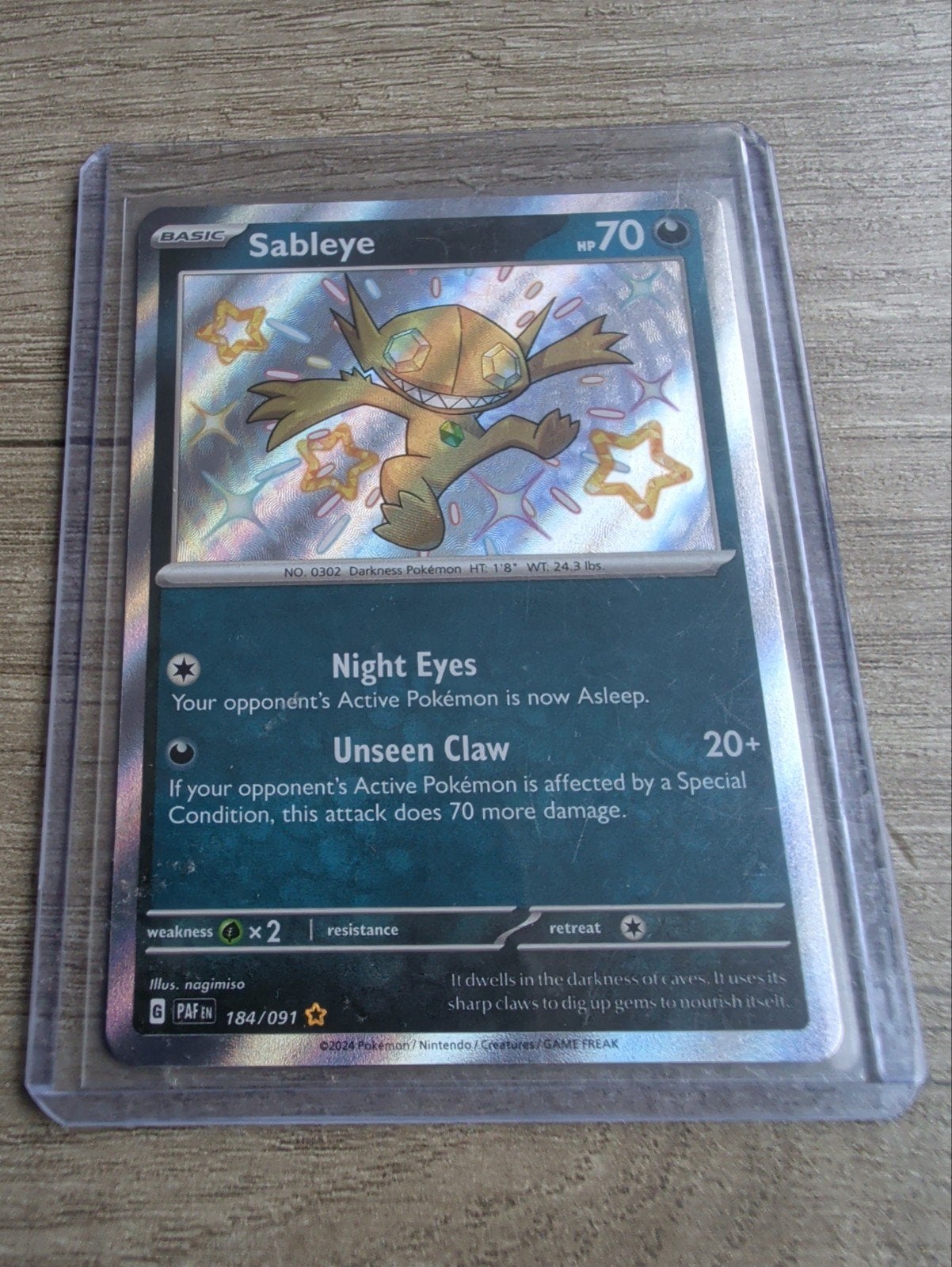 Sableye 184/091 Pokémon kaart - in perfecte staat, Ophalen of Verzenden, Nieuw, Losse kaart, Foil