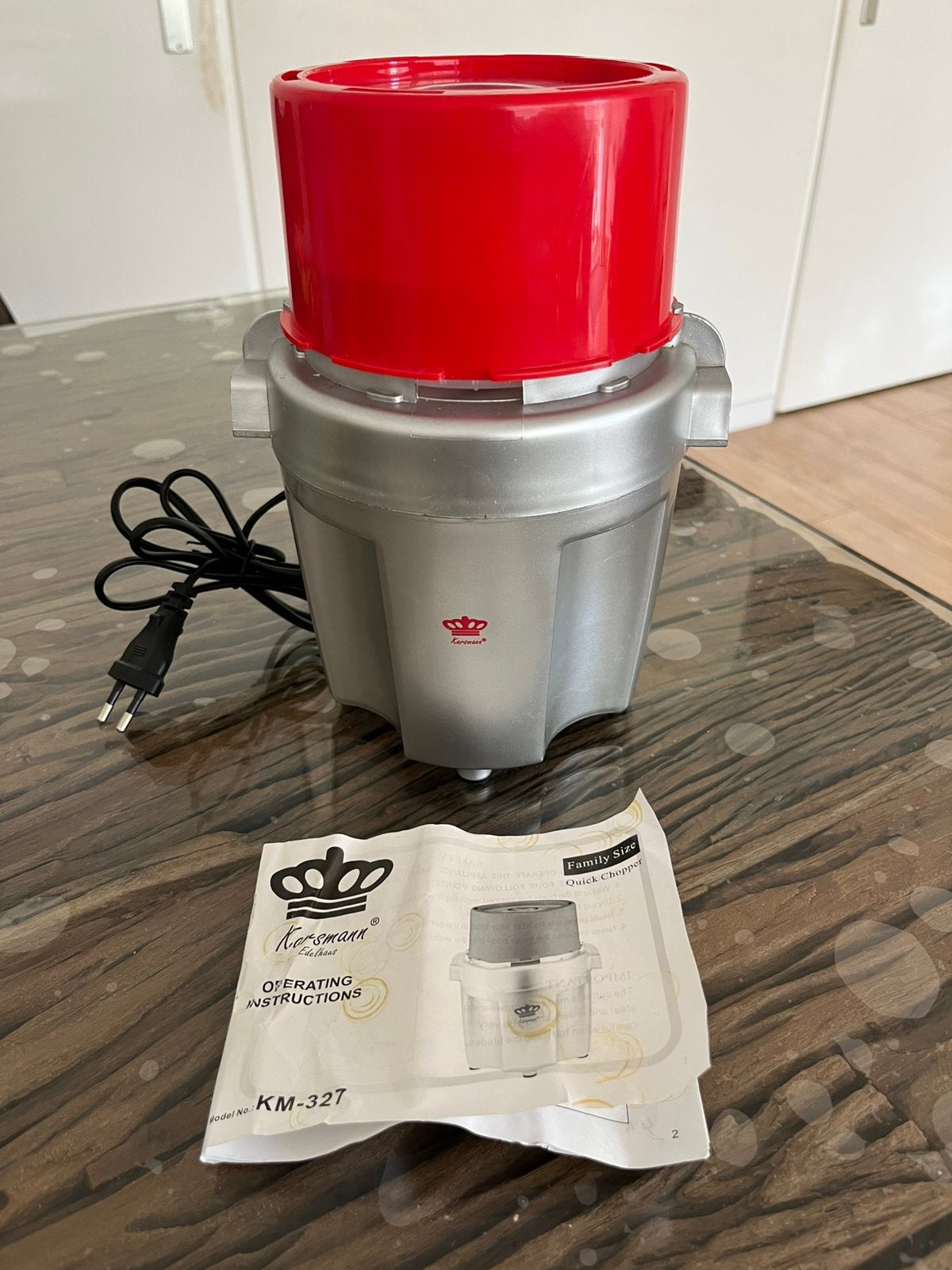 Karsmann hakmolen, Minder dan 1 liter, Ophalen, Zo goed als nieuw, 1 snelheid