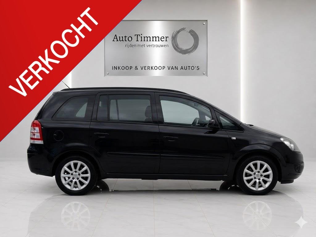 Opel Zafira 1.8 Cosmo 7 PERSOONS, Euro 5, Stof, Gebruikt, Zwart