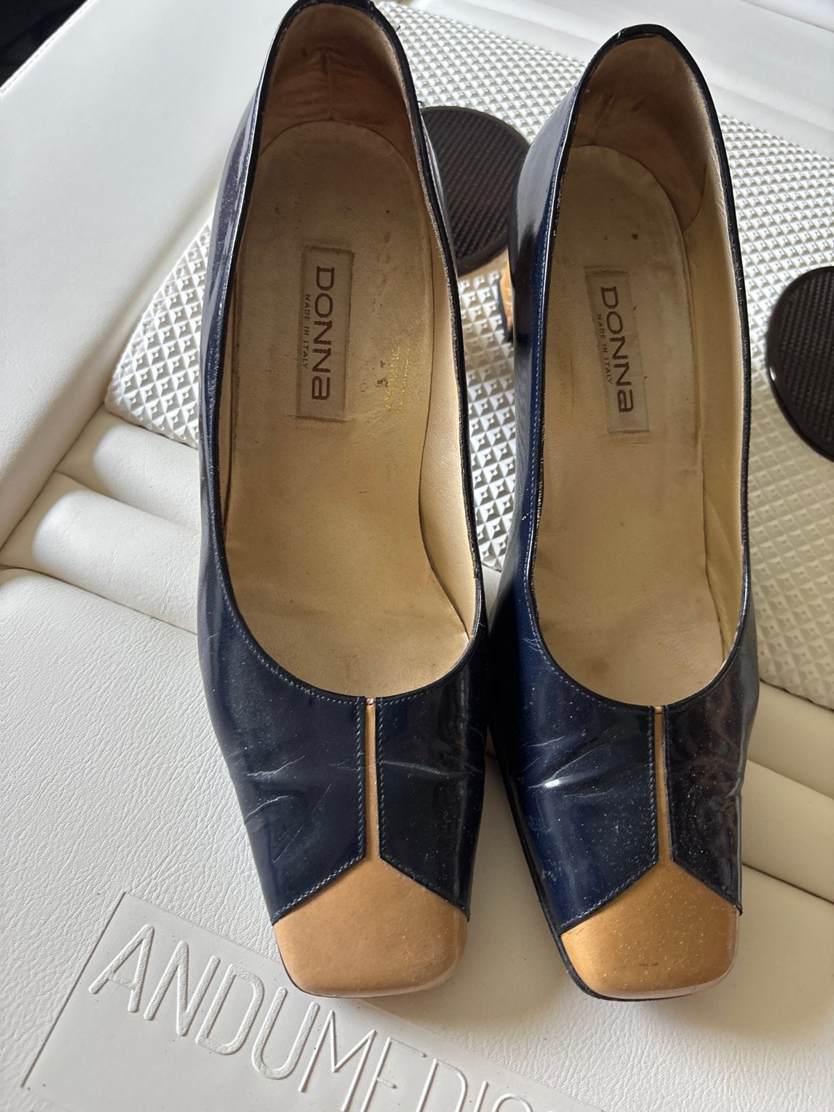 Mooie Italiaanse schoenen - Maat 38, Ophalen of Verzenden, Gedragen, Blauw, Schoenen met lage hakken