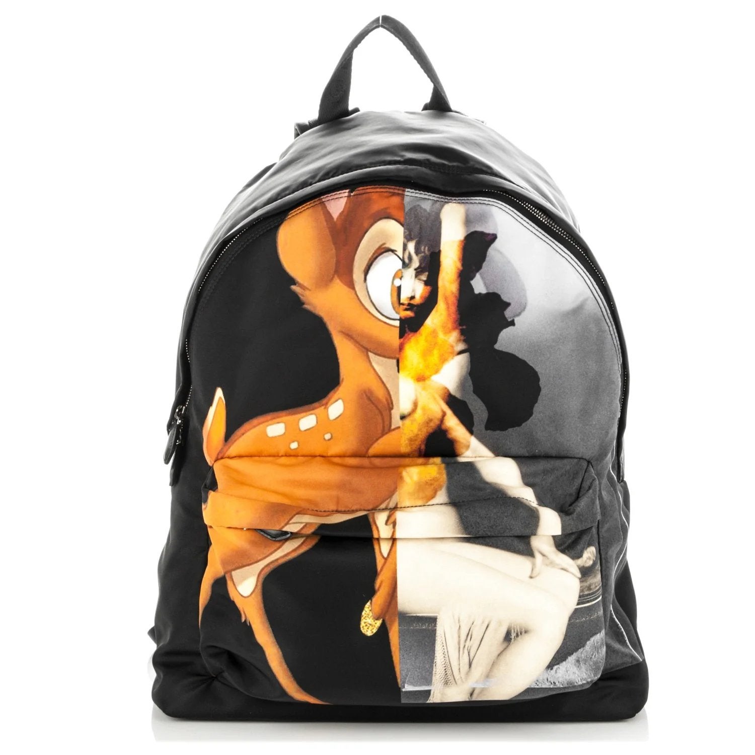 Givenchy Bambi Rugzak - Zwart Nylon met Print, Ophalen of Verzenden, Zo goed als nieuw, 25 tot 40 cm, Overige merken