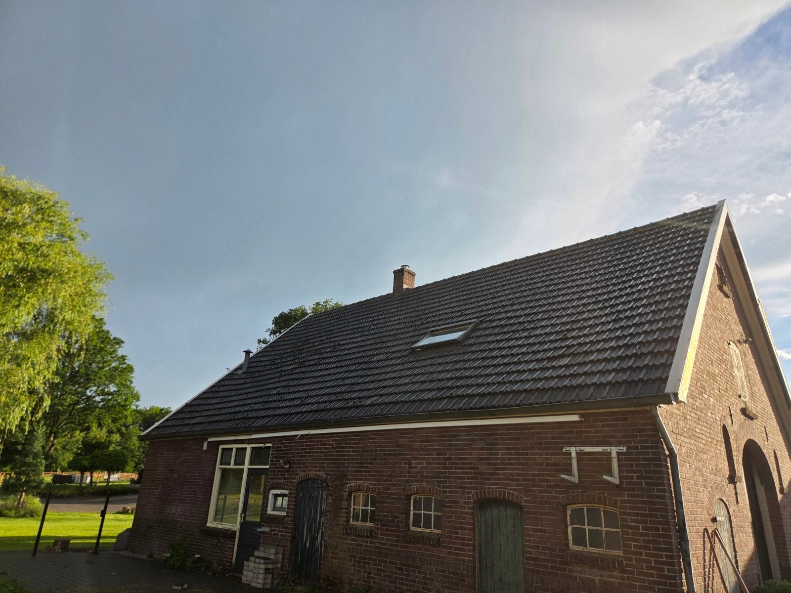 Vlakke mulden pannen - Dakpannen, Doe-het-zelf en Verbouw, Dakpannen en Dakbedekking, Ophalen, Gebruikt, Steen of Klei, 15 m² of meer
