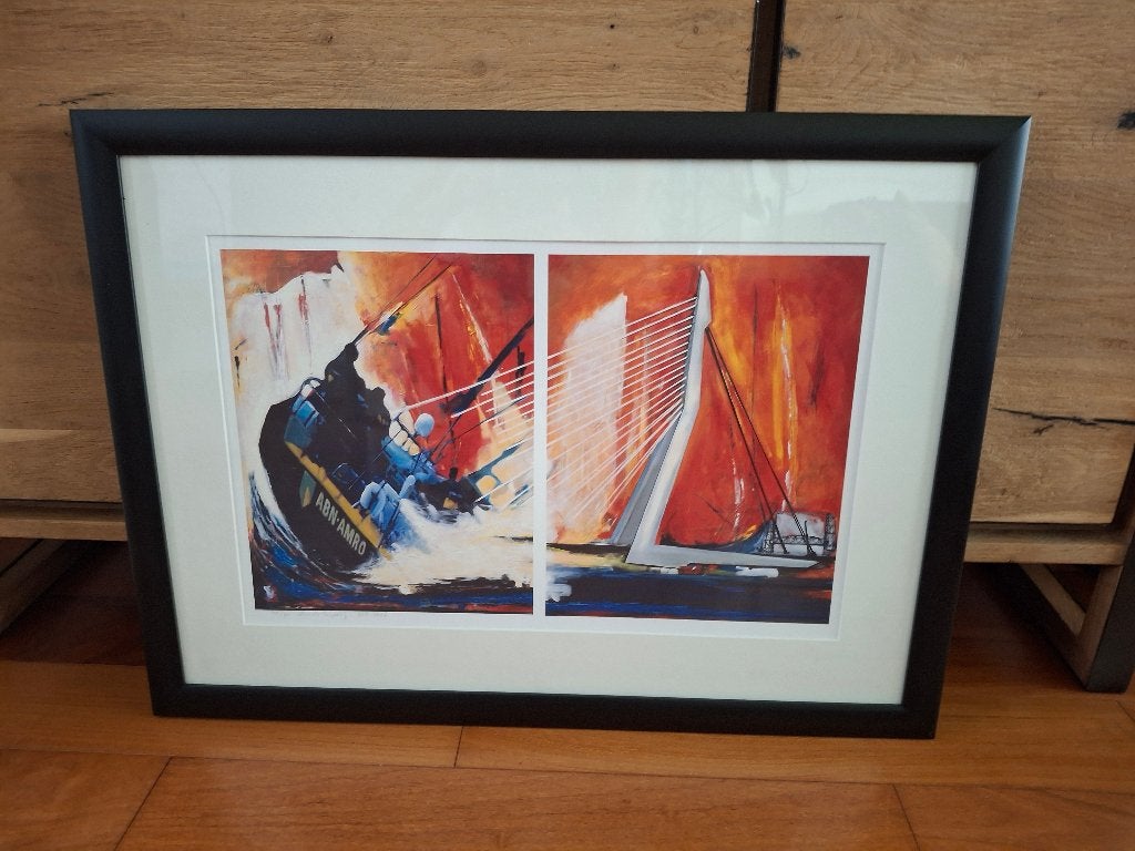 Zeefdruk 40/70 Volvo Ocean Race ABN AMRO, Ophalen of Verzenden, Gelimiteerde oplage