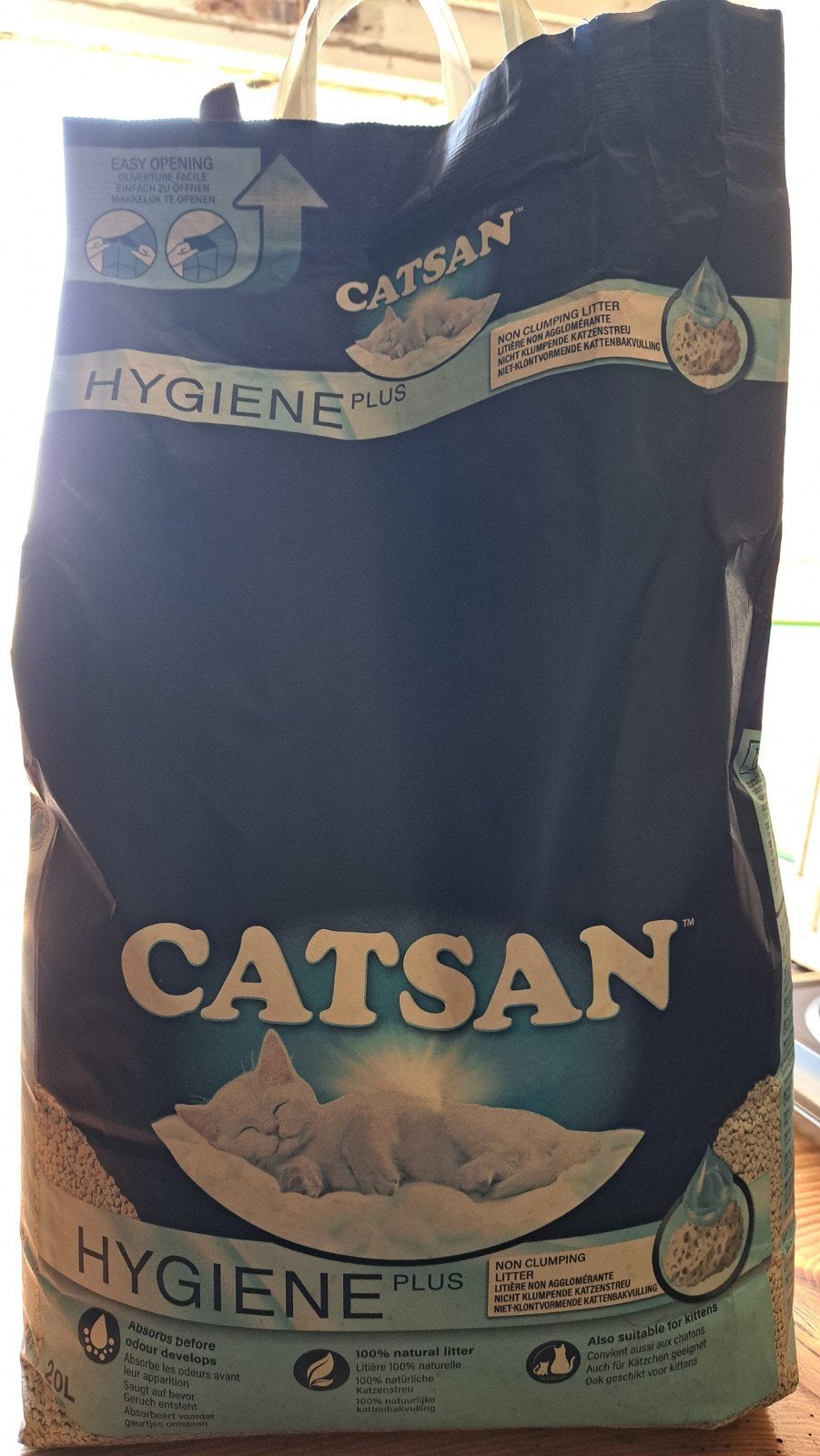 CATSAN kattenbakvulling, Ophalen