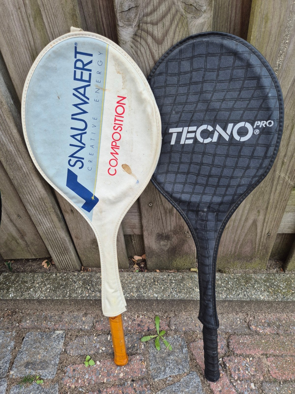 Twee badmintonrackets, Ophalen of Verzenden, Gebruikt, Racket, Met hoes