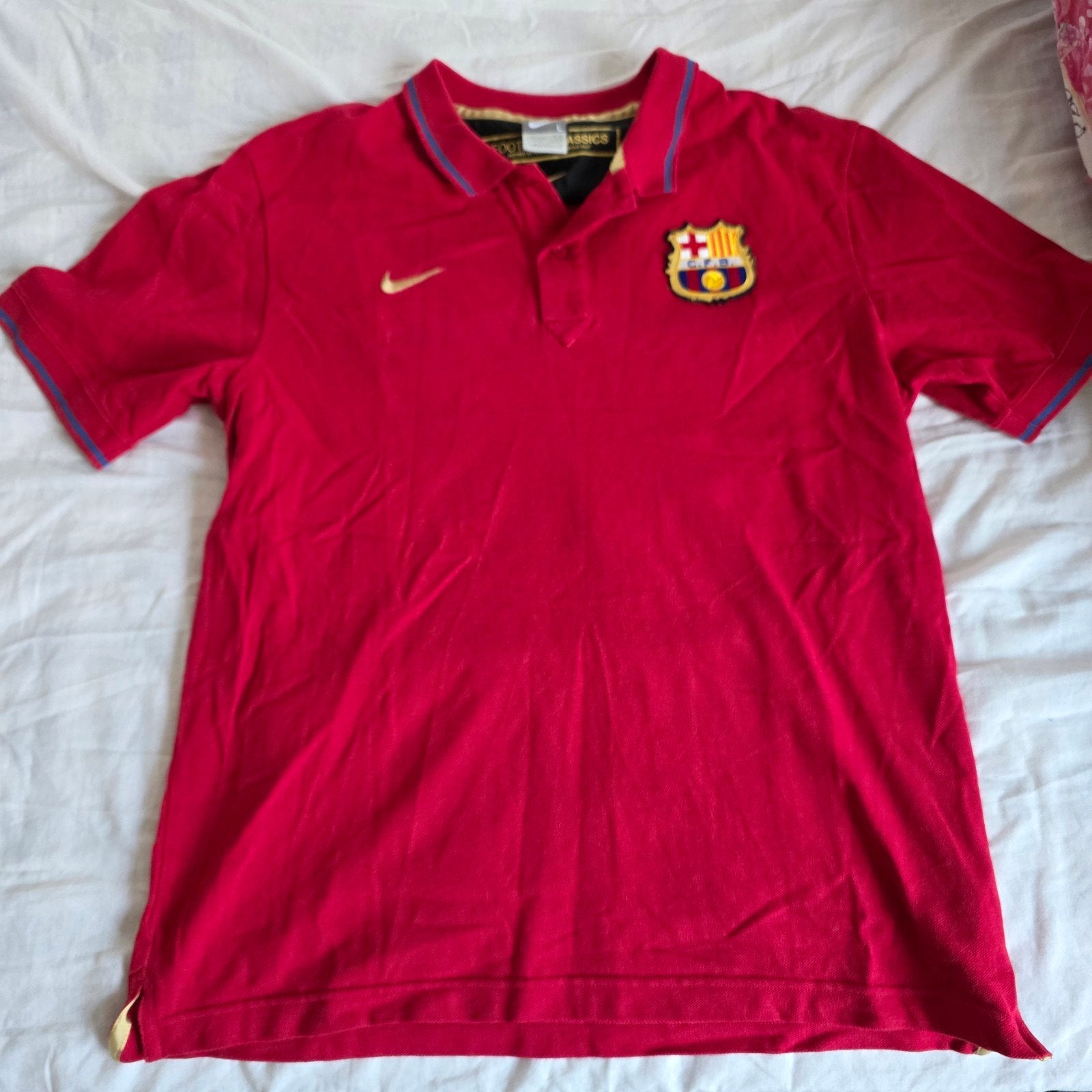 Retropolo FC Barcelona - Zeer goede staat, Maat 52/54 (L), Verzenden, Nike, Zo goed als nieuw