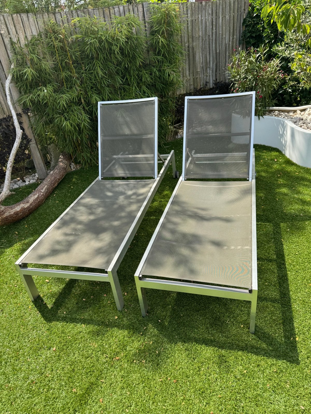 2x Sombrero by Buxatchi ligbedden met wielen, Ophalen, Gebruikt, Aluminium, Verstelbaar