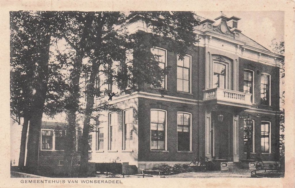 703-441-027 Witmarsum Gemeentehuis van Wonseradeel, Verzamelen, Ophalen of Verzenden, Voor 1920, Friesland