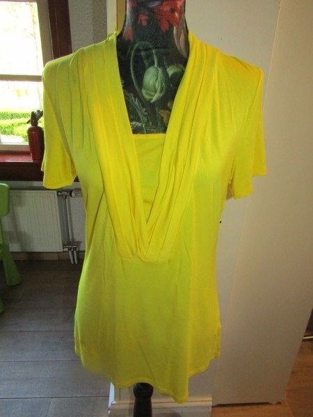 F966 PATRIZIA DINI mt 40 shirt geel tricot, Kleding | Dames, Tops, Maat 38/40 (M), Verzenden, Geel, Korte mouw