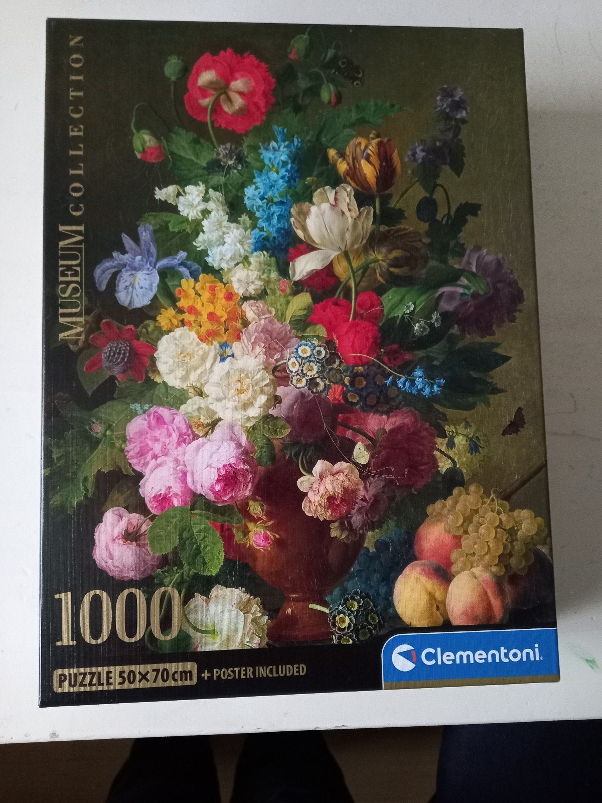 Clementoni Museum Collection 1000 stukjes bloemenpuzzel, Ophalen, 500 t/m 1500 stukjes, Zo goed als nieuw, Legpuzzel