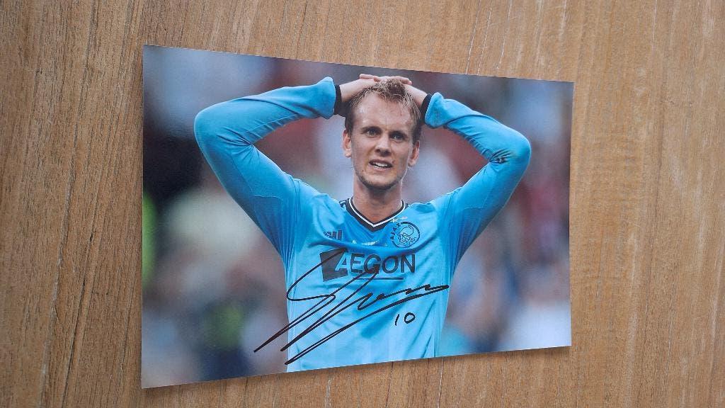 Foto 20x30 cm met handtekening; Siem de Jong # Ajax, Ophalen of Verzenden, Nieuw, Ajax, Overige typen