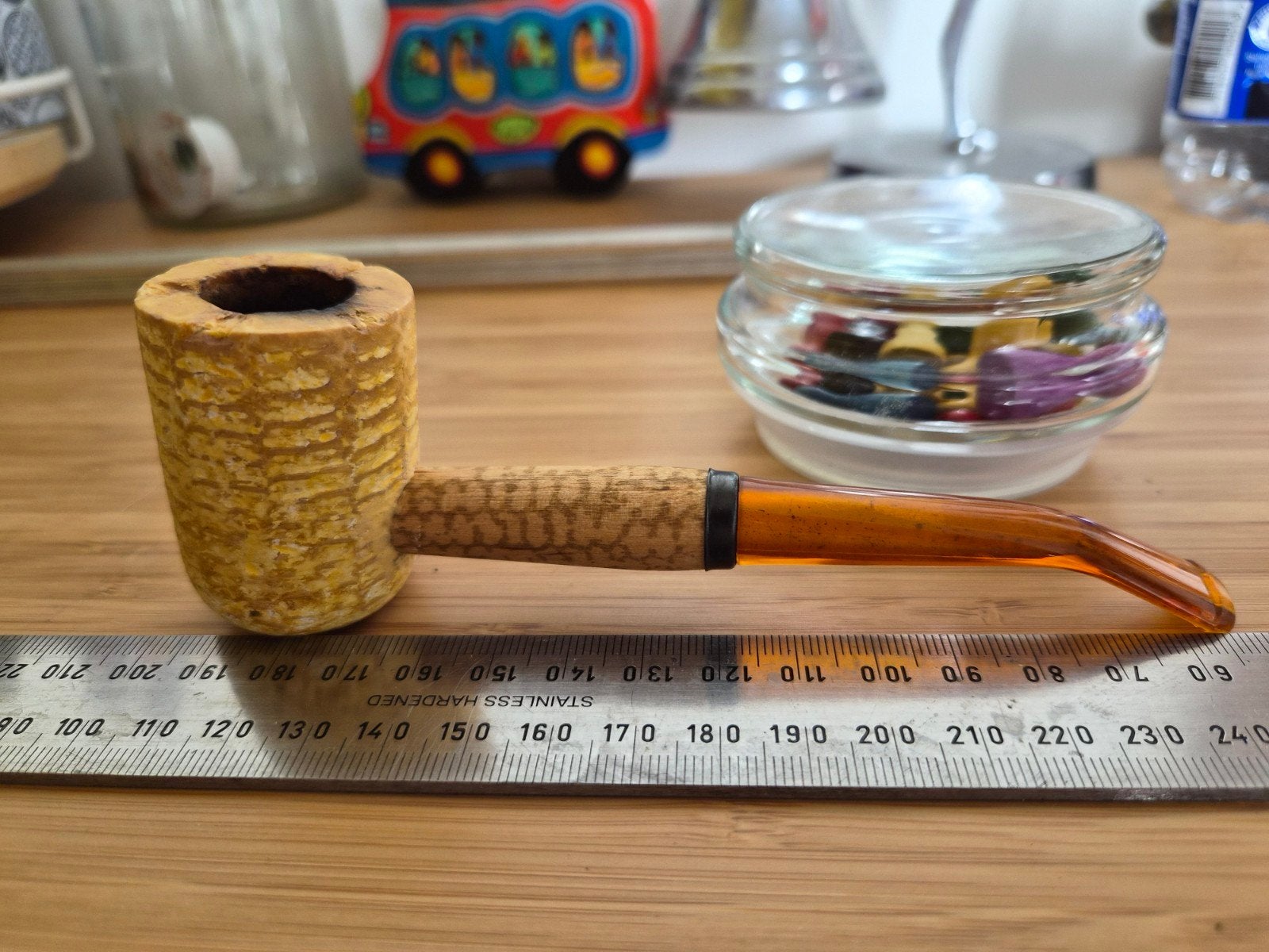 Originele Missouri Meerschaum Corn Cob Pijp, Verzenden, Gebruikt, (Water)pijp