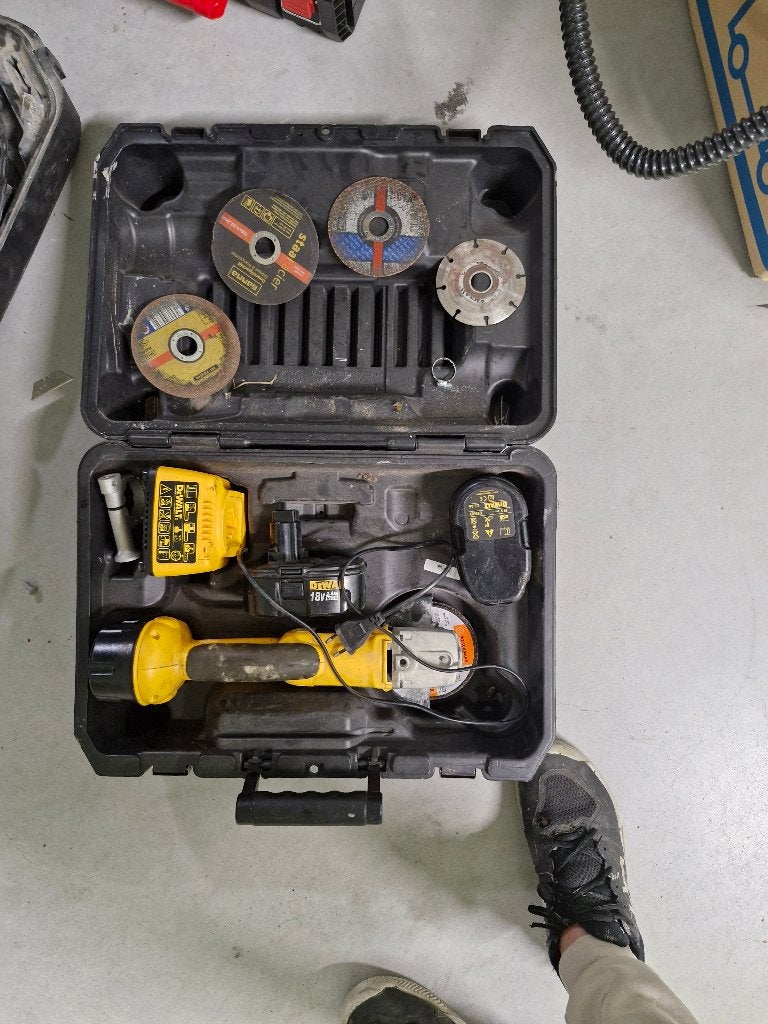 deWalt Accu slijptol, Ophalen of Verzenden, Gebruikt, Minder dan 700 watt, Haakse handslijpmachine