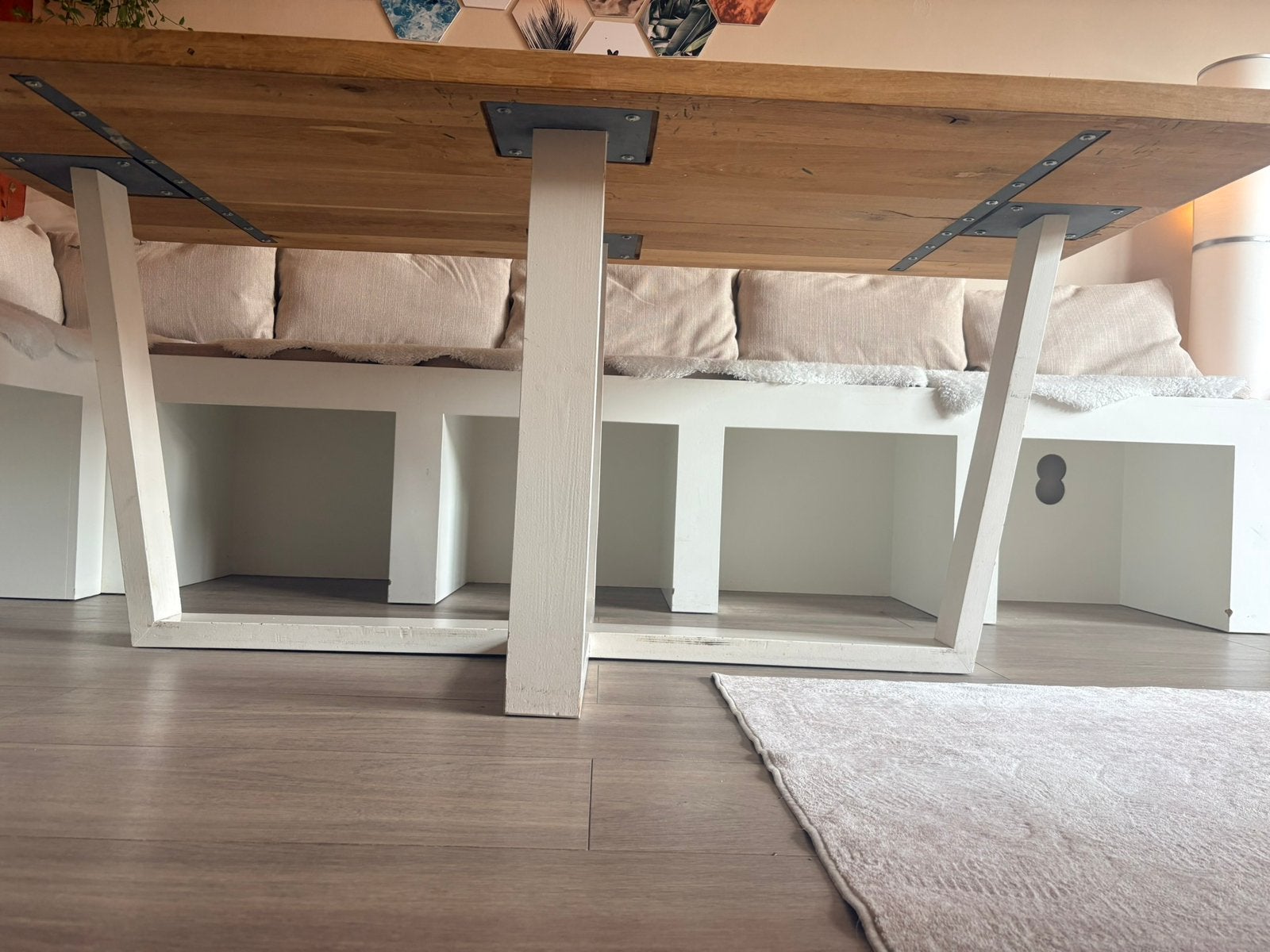 Eiken eettafel 180x90, Ophalen, Gebruikt, Eikenhout, 50 tot 100 cm