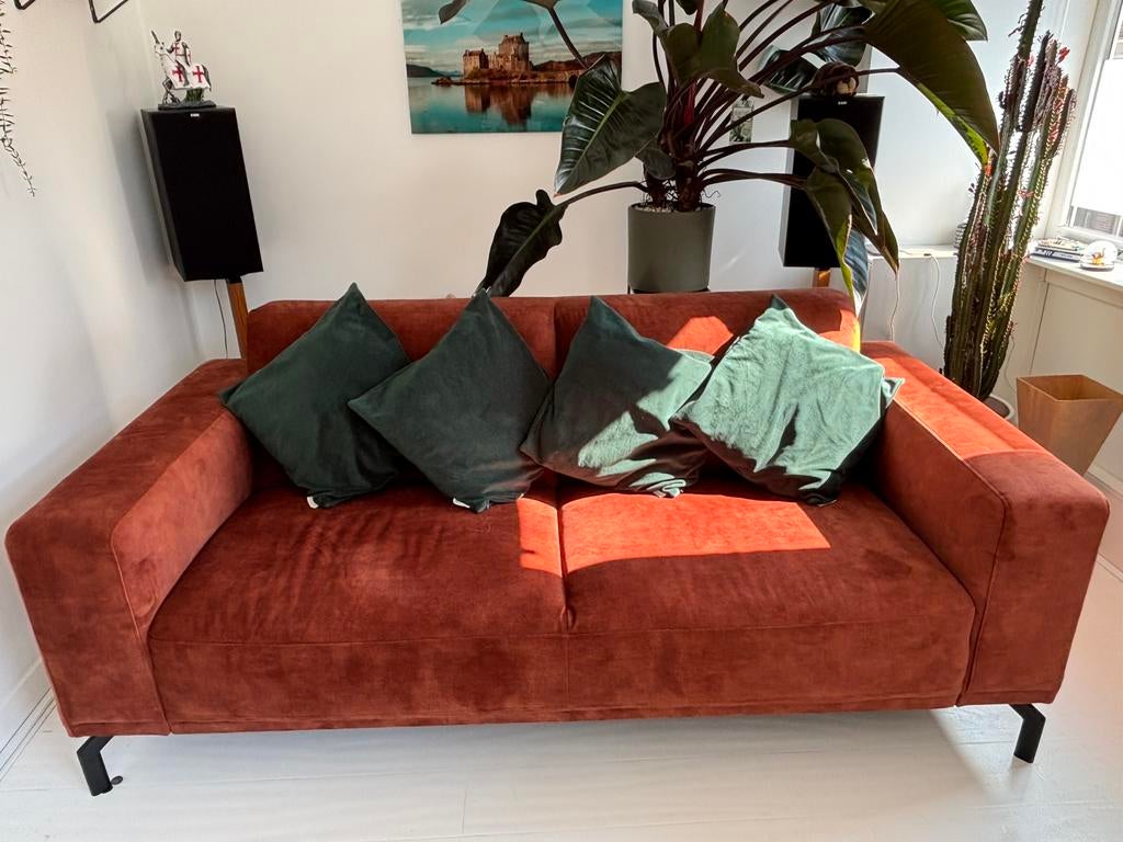 Montel Bankstel, model van Viano, copper kleur, Huis en Inrichting, Banken | Bankstellen, 150 tot 200 cm, Tweepersoons, 75 tot 100 cm
