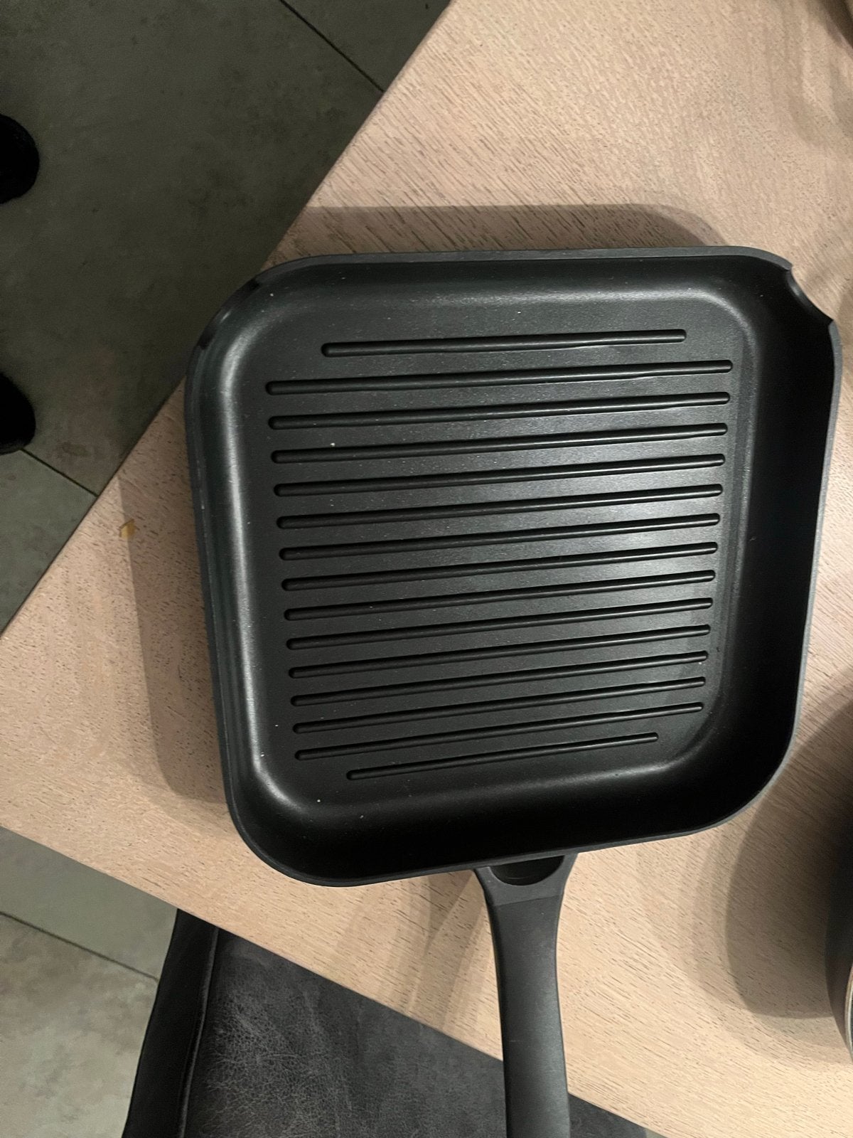 Zwarte grillpan met antiaanbaklaag, Gebruikt, Antiaanbaklaag, Overige typen, Aluminium