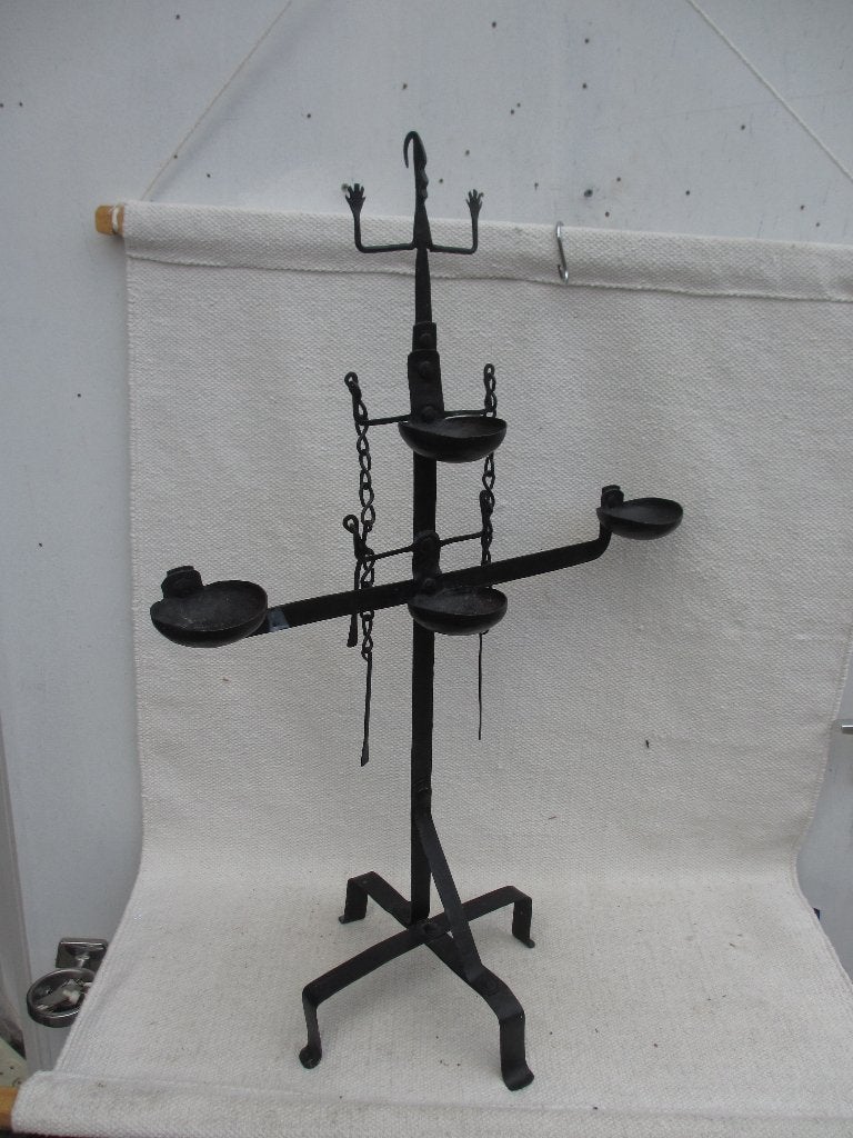 DOGON / BAMANA IJZERLAMP , MALI, Afrika, Overige typen, Handgemaakt, Metaal