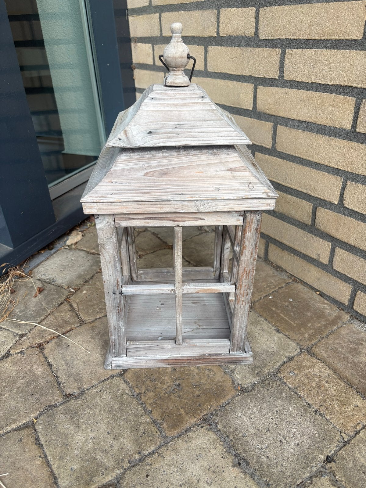 Groot houten windlicht - Landelijke stijl, Ophalen, Hout, Gebruikt, Landelijk