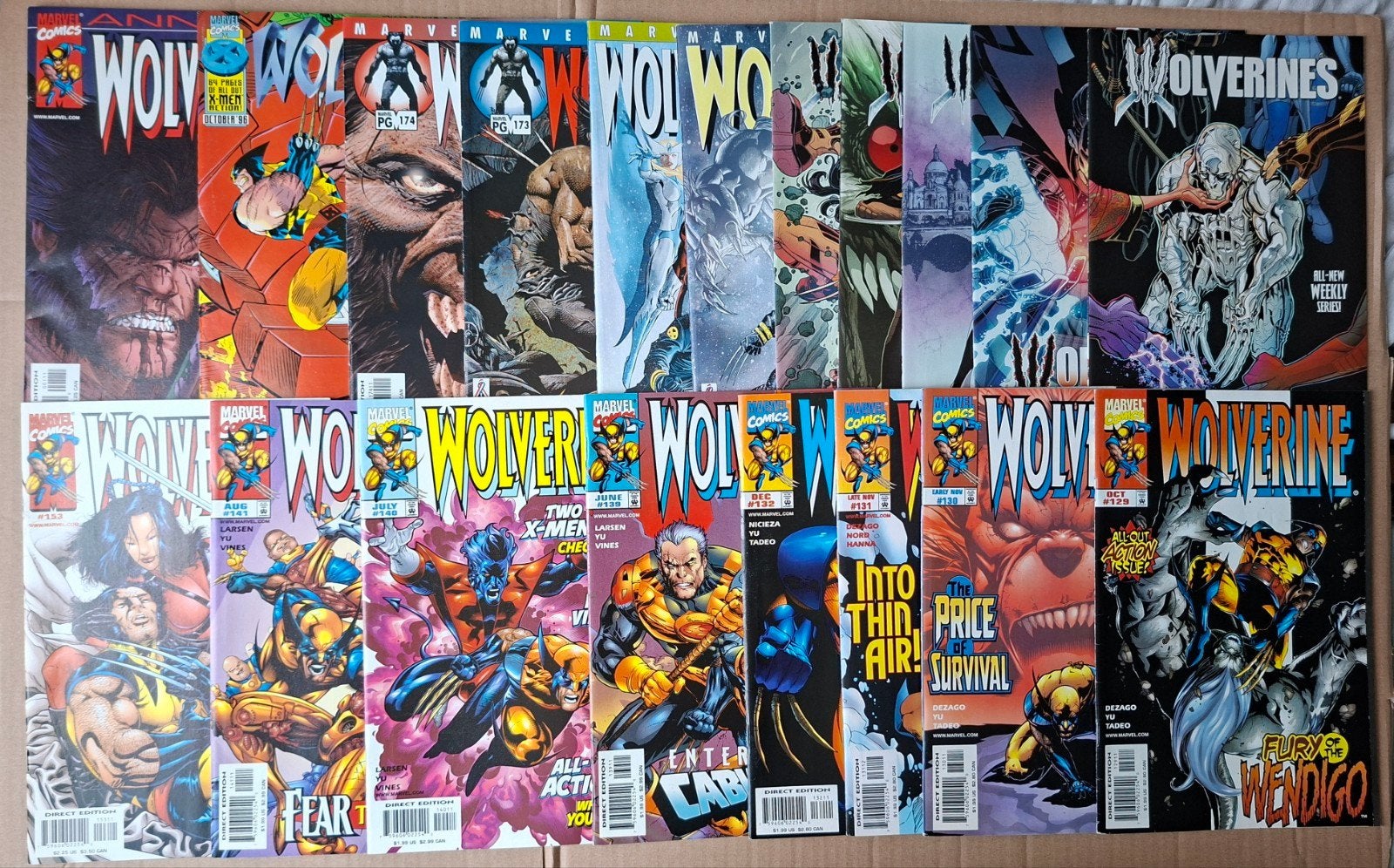 US WOLVERINE COMICS. UITZOEKEN. 2.50 EURO PER STUK., Meerdere comics, Ophalen of Verzenden, Zo goed als nieuw, Amerika