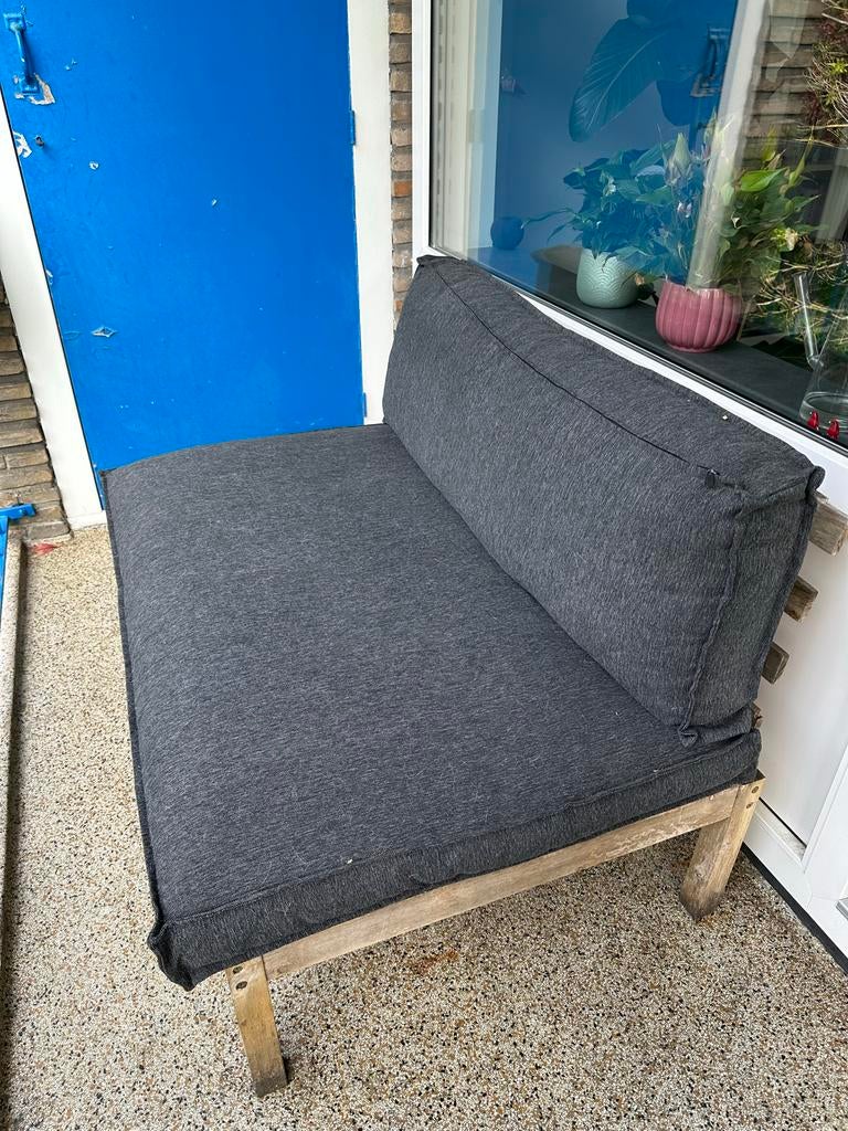 Tuinkussens voor palletbank, Ophalen, Gebruikt, Grijs, Rechthoekig