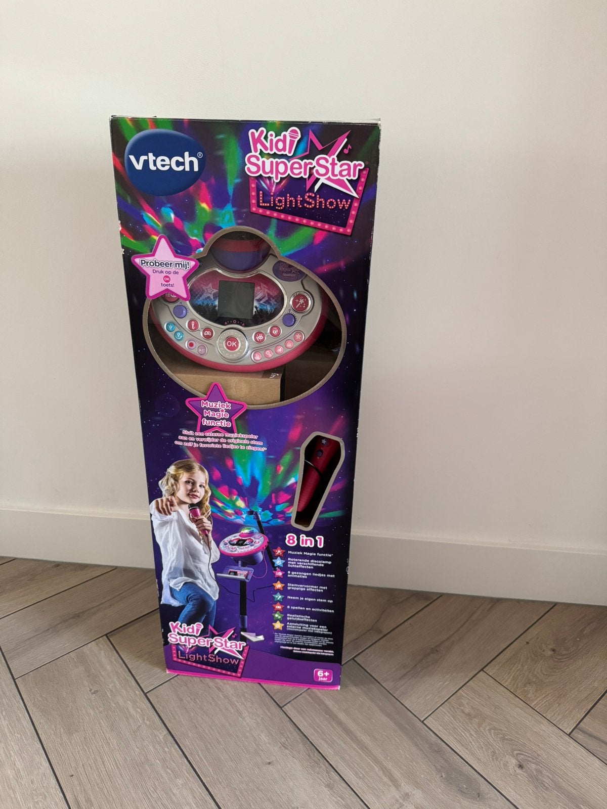 Vtech kid superstar lightshow microfoon met roterende discol, Kinderen en Baby's, Speelgoed | Vtech, Zo goed als nieuw, Ophalen of Verzenden