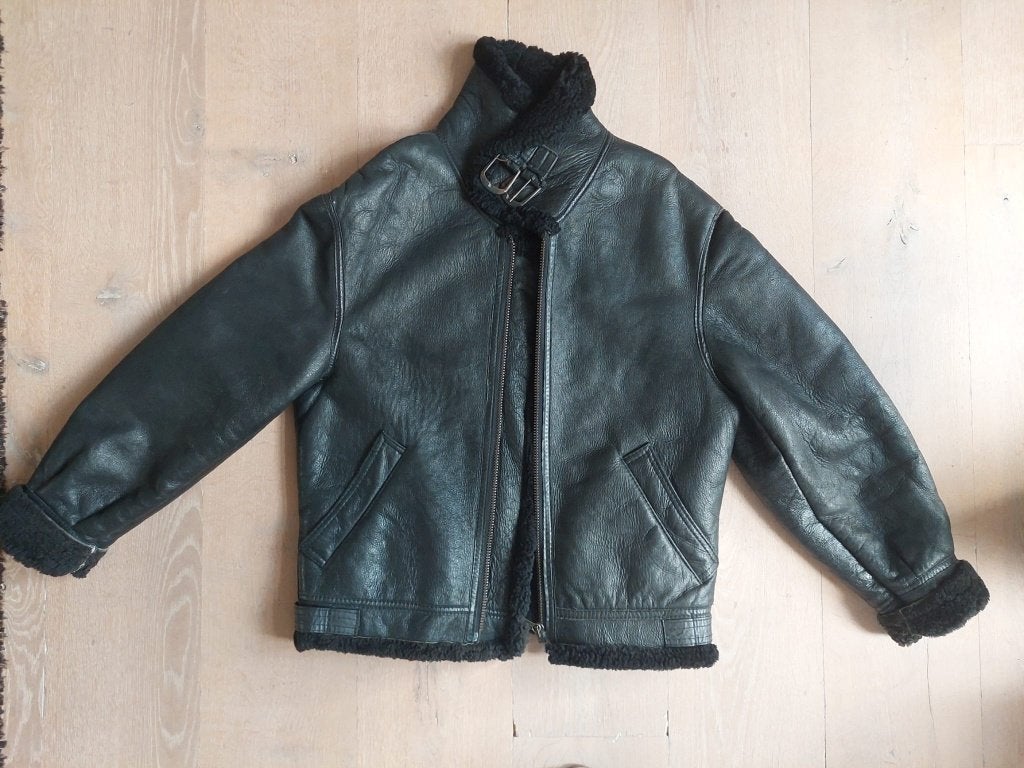 Sheepskin Leather Jacket - Aviation Co. Air Force, Ophalen, Luchtmacht, Amerika, Kleding of Schoenen