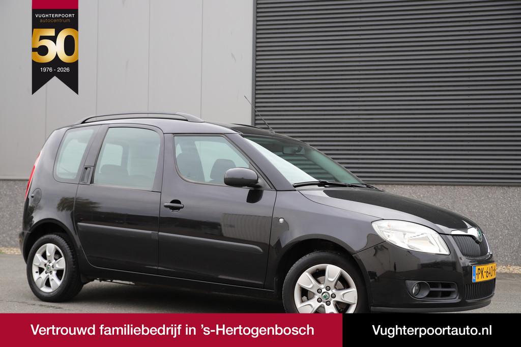 Skoda Roomster 1.4-16V Ambition/Airco/Cruise/Trekhaak/Navi, Auto's, Voorwielaandrijving, Gebruikt, Zwart, 4 cilinders