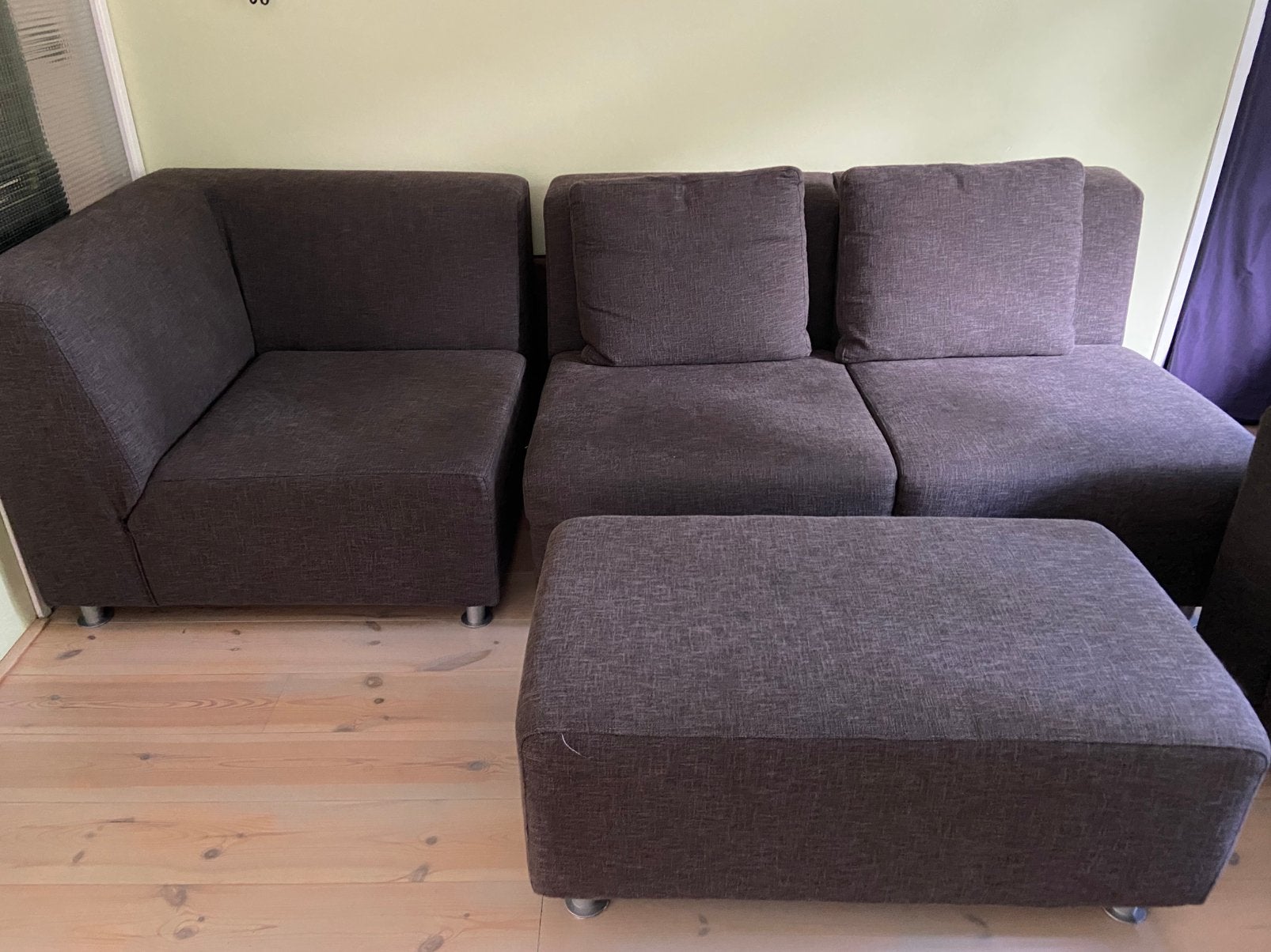 Practica bank- aubergine, Huis en Inrichting, Ophalen, 75 tot 100 cm, Zo goed als nieuw, Stof