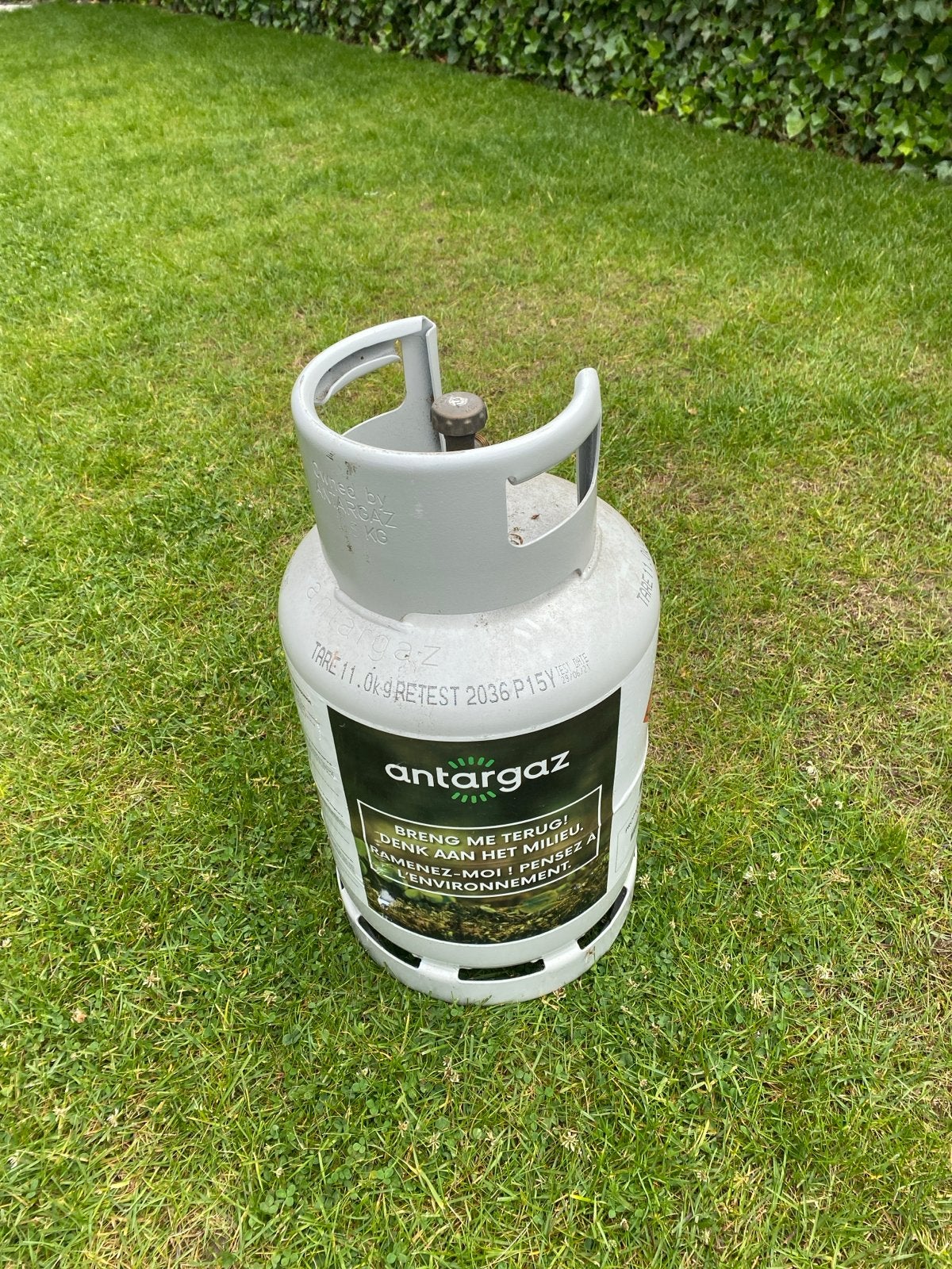 Antargaz gasfles - Leeg, Ophalen, Gebruikt