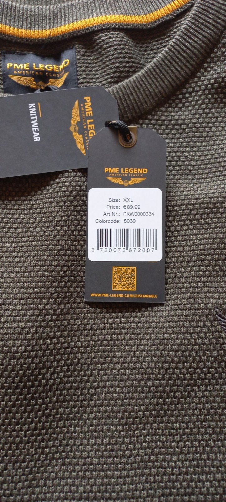 PME Legend Trui Groen XXL - Nieuw met kaartje, Kleding | Heren, Truien en Vesten, Nieuw, Overige maten, Ophalen of Verzenden, PME Legend