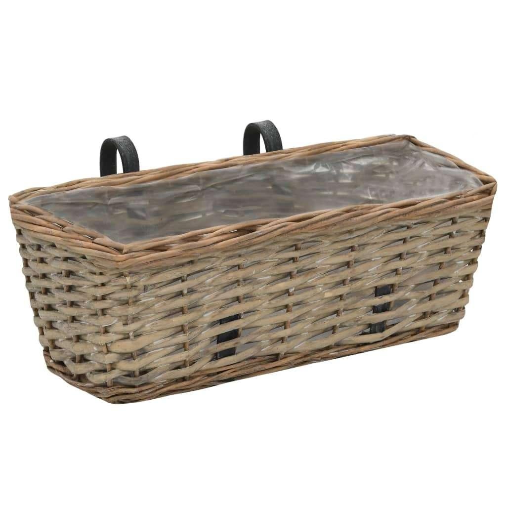 2 st Bloembak balkon plantenbak 40 cm bruin GRATIS BEZORGD!, Kunststof, Minder dan 30 cm, Verzenden, Minder dan 60 cm