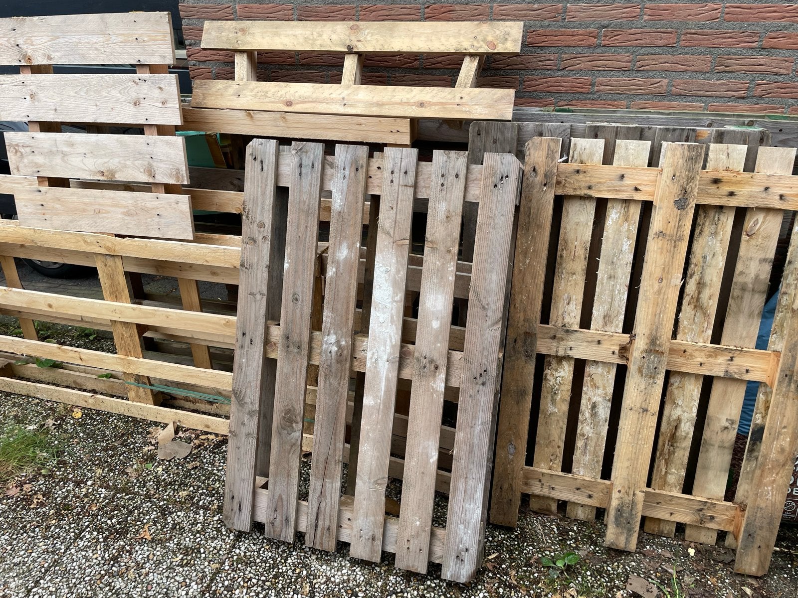 Gratis Pallets Diverse Maten Af Te Halen in Vries, Doe-het-zelf en Verbouw, Platen en Panelen, Ophalen, Gebruikt, Hout, 50 tot 100 mm