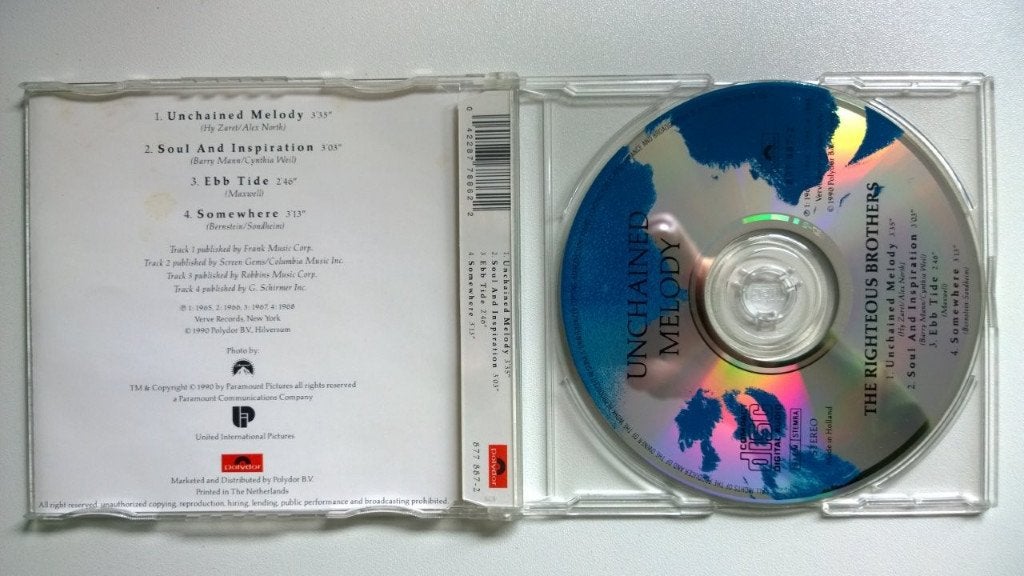 The Righteous Brothers - Unchained Melody (Maxi CD Single), Ophalen of Verzenden, Zo goed als nieuw, Pop