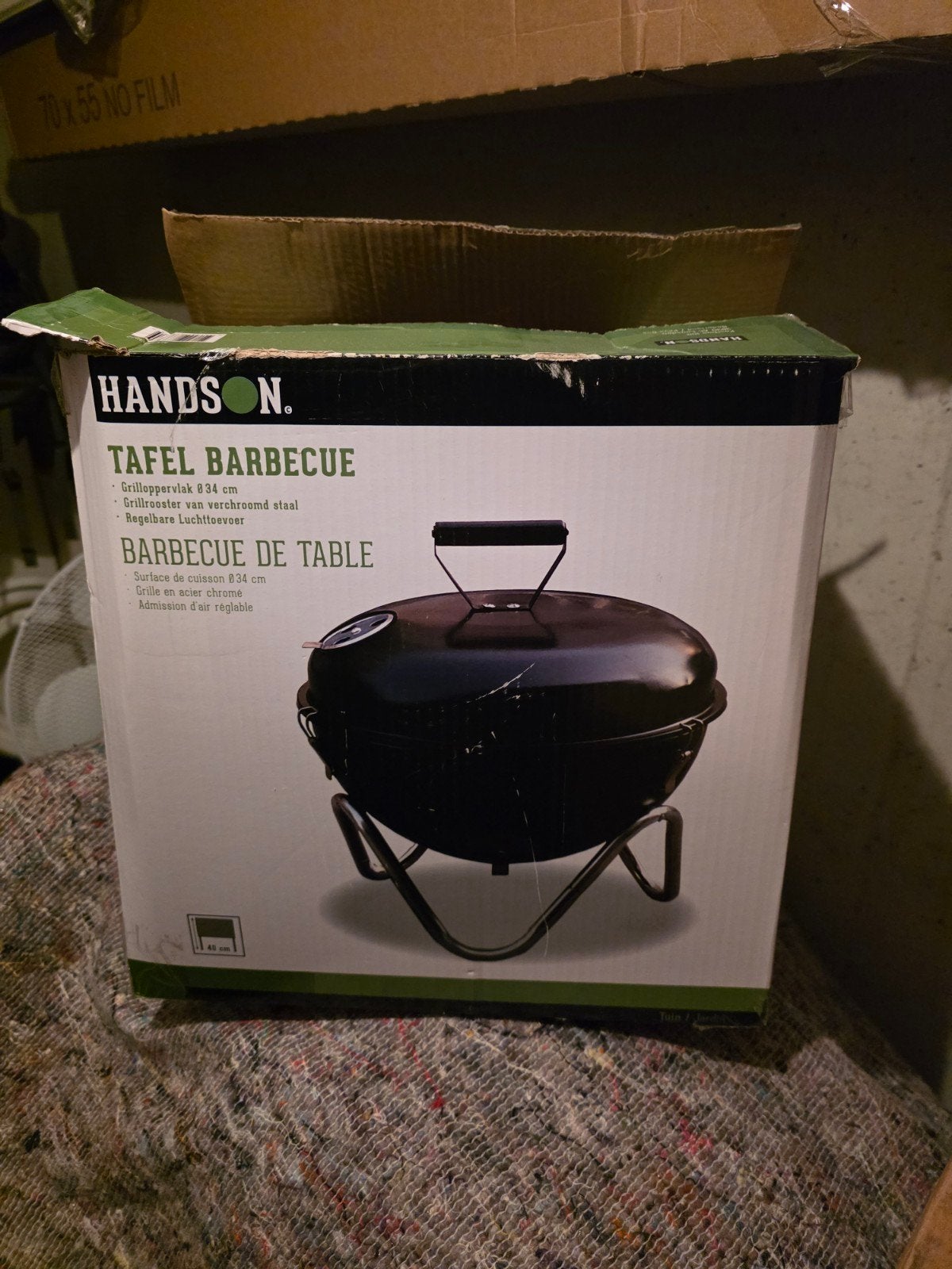 Tafel barbecue met firestarter etc, Ophalen