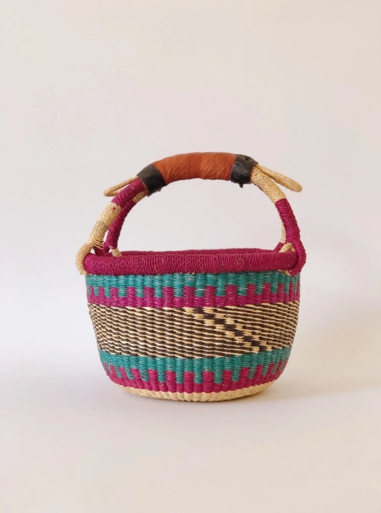 BOLGAMAND FUCHSIA/TURKOOIS | GONE ARTY (NIEUW), Overige materialen, -, Rond, Nieuw