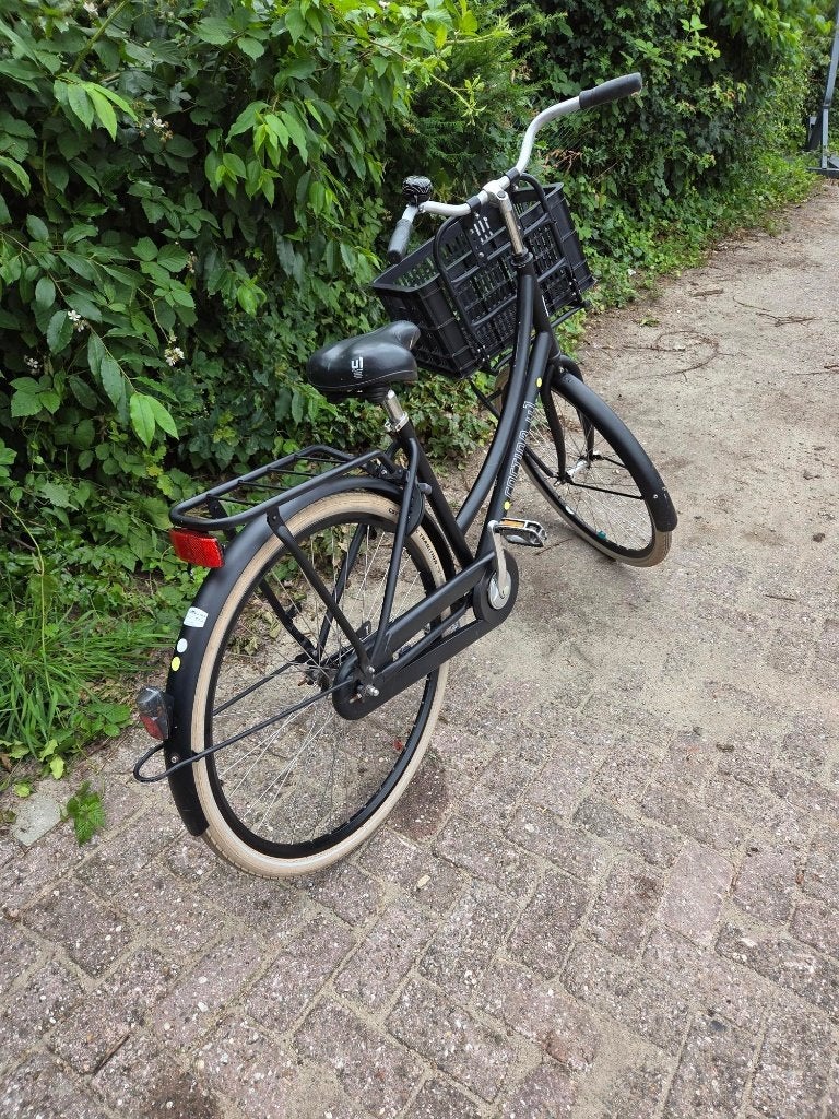 zwarte Cortina transportfiets damesfiets fiets U1, Terugtraprem, Gebruikt, 47 tot 50 cm, Cortina